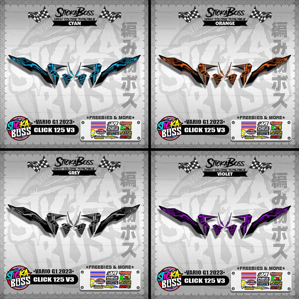 CLICK 125 V3 DECALS ( VARIO G1 2023 )【WITH FREEBIES】