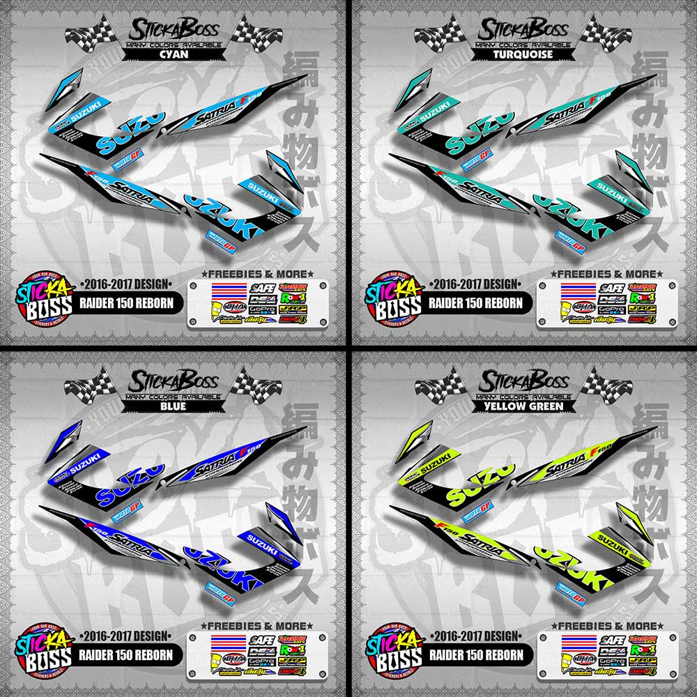 RAIDER 150 REBORN CARB STOCK DECALS ( 2016-2017 DESIGN )【WITH FREEBIES】
