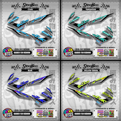 RAIDER 150 REBORN CARB STOCK DECALS ( 2016-2017 DESIGN )【WITH FREEBIES】