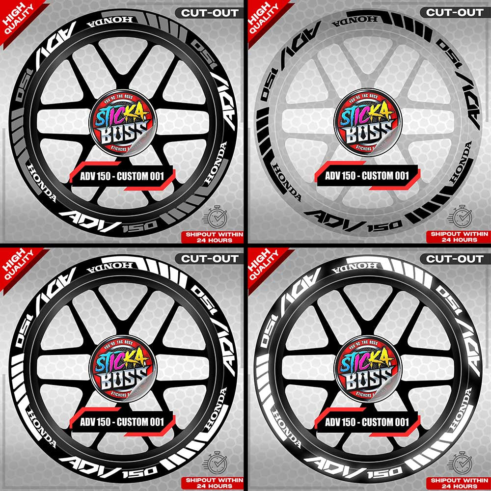 ADV 150 MAG STICKER SET ( 2 MAGS ) - CUSTOM 001 | VINYL WATERPROOF CUT-OUT DECALS