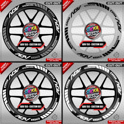 ADV 150 MAG STICKER SET ( 2 MAGS ) - CUSTOM 001 | VINYL WATERPROOF CUT-OUT DECALS