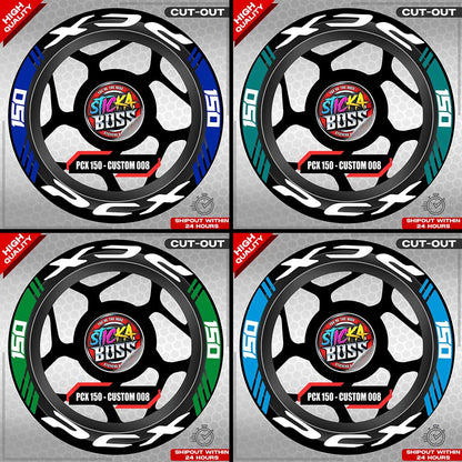 PCX 150 MAG STICKER SET ( 2 MAGS ) - CUSTOM 008 | VINYL WATERPROOF CUT-OUT DECALS