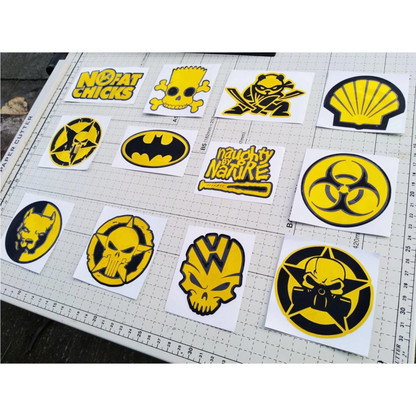 [PART 8] Gold Chrome Decal Stickers Vinyl Cut Out Stickers [ Religious / Thailook / Yayamanin ]