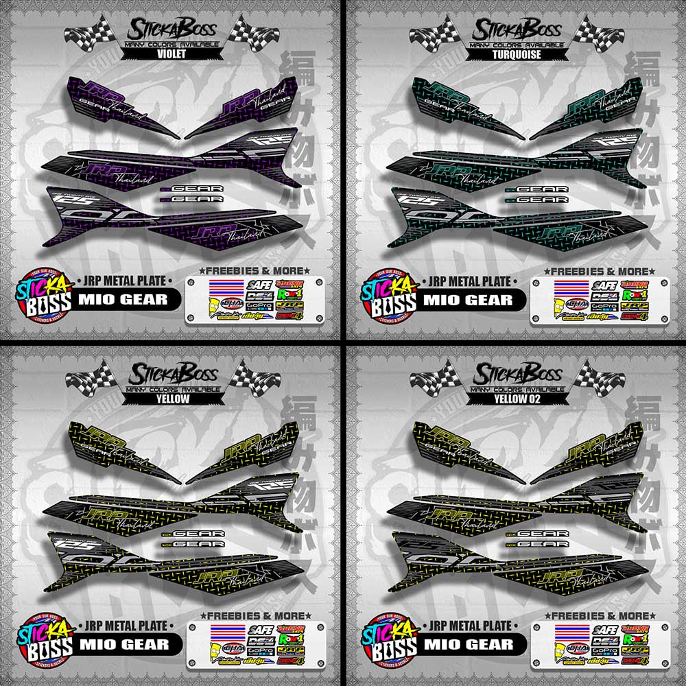 MIO GEAR DECALS ( JRP METAL PLATE )【WITH FREEBIES】