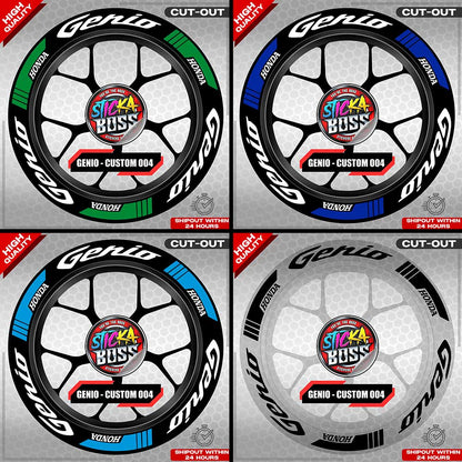 GENIO MAG STICKER SET ( 2 MAGS ) - CUSTOM 004 | VINYL WATERPROOF CUT-OUT DECALS