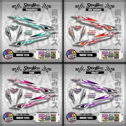 WAVE 125i DECALS ( FIRE EDITION )【WITH FREEBIES】