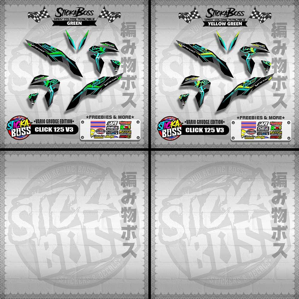 CLICK 125 V3 DECALS ( VARIO GRUDGE EDITION )【WITH FREEBIES】