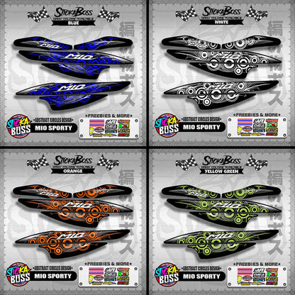 MIO SPORTY DECALS ( ABSTRACT CIRCLES DESIGN )【WITH FREEBIES】