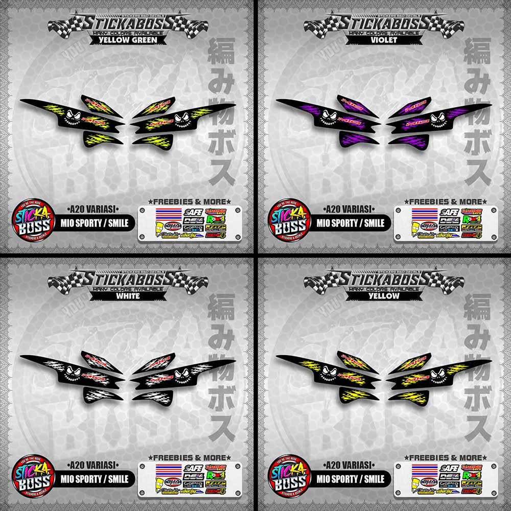 MIO SPORTY / SMILE INDO STICKER DECALS (  A20 VARIASI )【WITH FREEBIES】