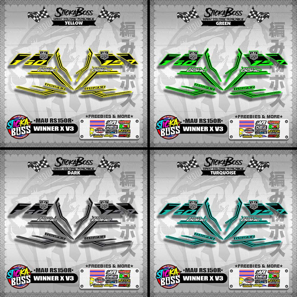 WINNER X V3 DECALS ( MAU RS150R )【WITH FREEBIES】