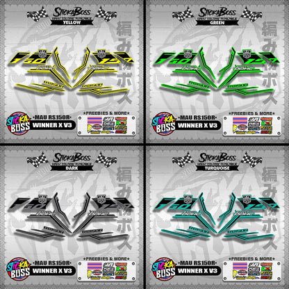 WINNER X V3 DECALS ( MAU RS150R )【WITH FREEBIES】