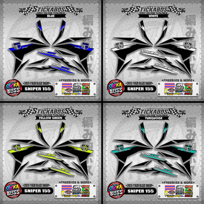 SNIPER 155 STICKER DECALS ( 2025 Y16ZR BLAZE SHARP )【WITH FREEBIES】