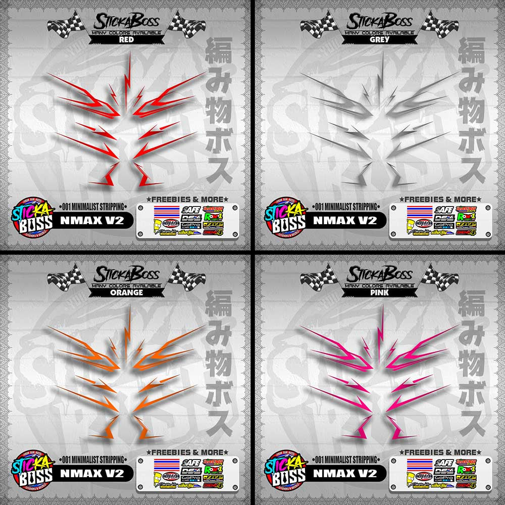 NMAX V2 DECALS ( 001 MINIMALIST STRIPPING )【WITH FREEBIES】