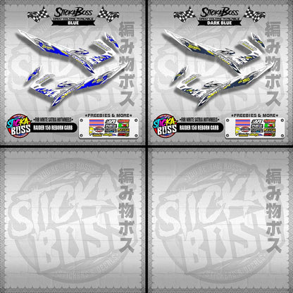 RAIDER 150 REBORN CARB DECALS ( FOR WHITE SATRIA HOTWHEELS )【WITH FREEBIES】