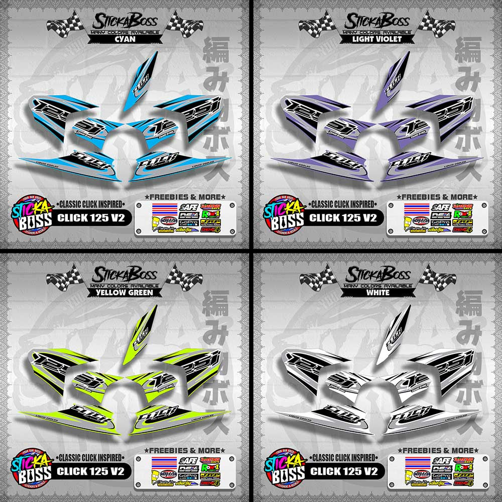 CLICK 125 V2 DECALS ( CLASSIC CLICK INSPIRED )【WITH FREEBIES】