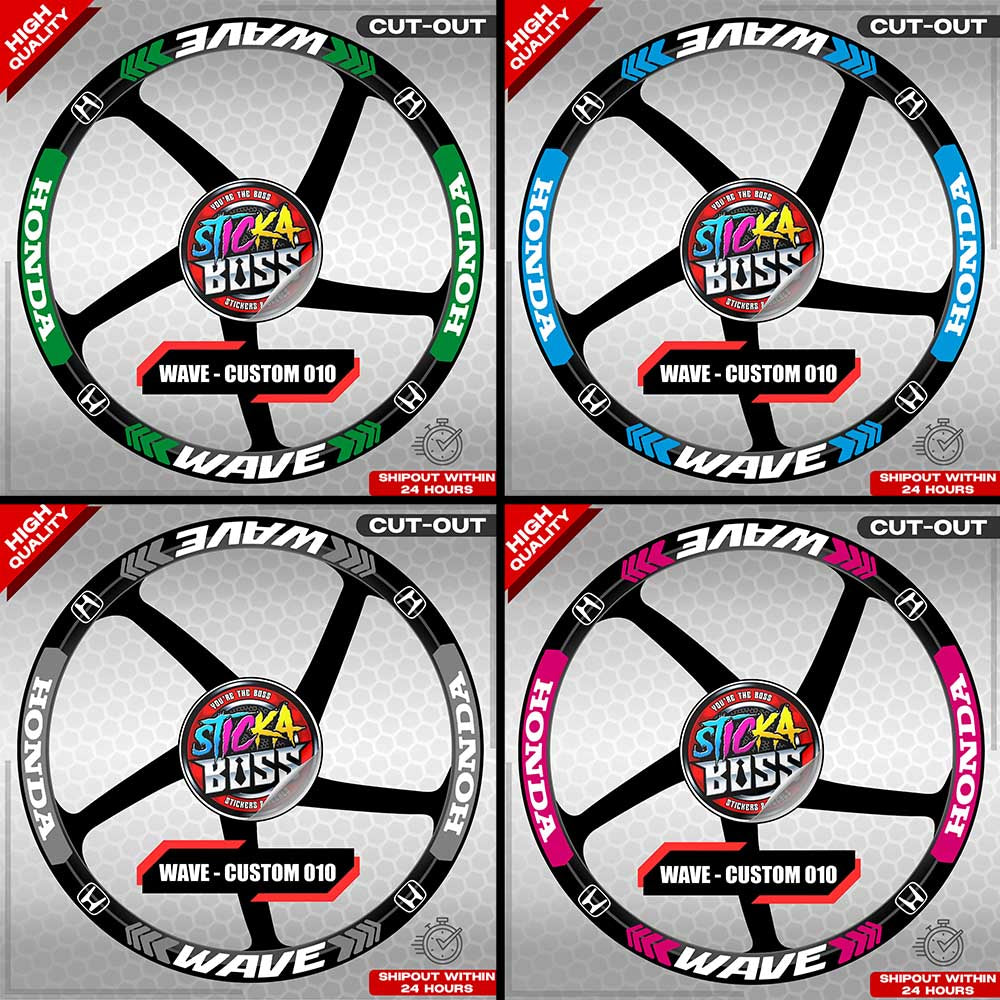 WAVE 110  / 125 MAG STICKER SET ( 2 MAGS ) - CUSTOM 010 | VINYL WATERPROOF CUT-OUT DECALS