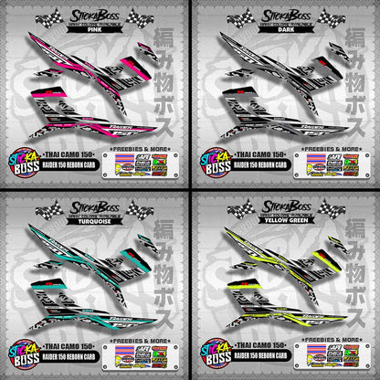 RAIDER 150 REBORN CARB DECALS ( THAI CAMO 150 )【WITH FREEBIES】