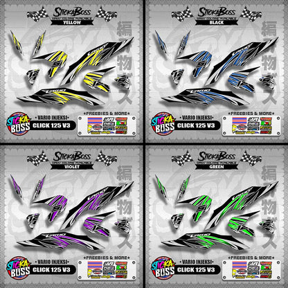 CLICK 125 V3 DECALS ( VARIO INJEKSI )【WITH FREEBIES】