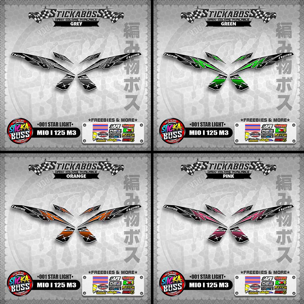 MIO I 125 M3 STICKER DECALS ( 001 STAR LIGHT )【WITH FREEBIES】