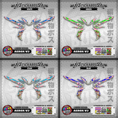 AEROX V2 STICKER DECALS ( LABUBU DESIGN )【WITH FREEBIES】