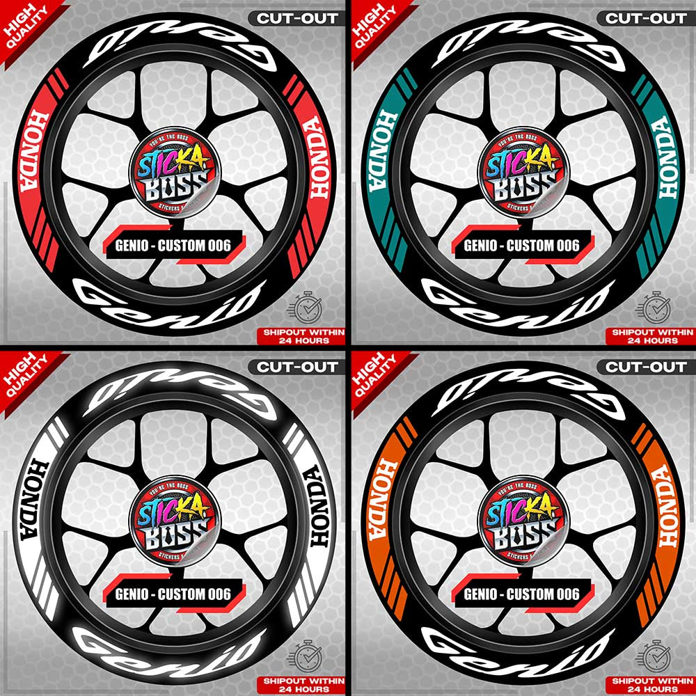 GENIO MAG STICKER SET ( 2 MAGS ) - CUSTOM 006 | VINYL WATERPROOF CUT-OUT DECALS