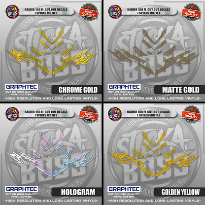 RAIDER 150 FI CUT OUT DECALS ( SPIKES MOTIF ) | VINYL WATERPROOF CUT-OUT STICKER DECALS