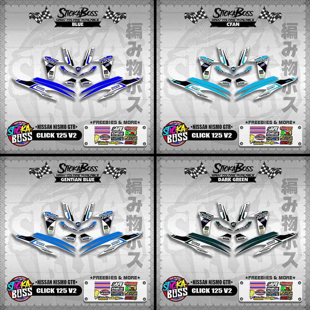 CLICK 125 V2 DECALS ( NISSAN NISMO GTR )【WITH FREEBIES】