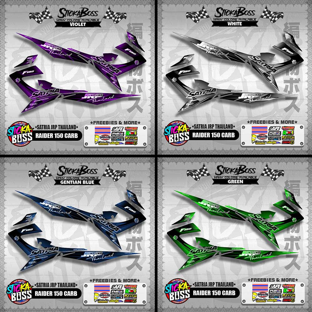 RAIDER 150 CARB DECALS ( SATRIA JRP THAILAND ) [ PREMIUM GLOSSY LAMINATED ]【WITH FREEBIES】