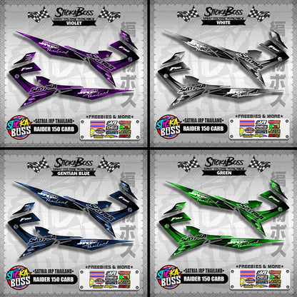 RAIDER 150 CARB DECALS ( SATRIA JRP THAILAND ) [ PREMIUM GLOSSY LAMINATED ]【WITH FREEBIES】