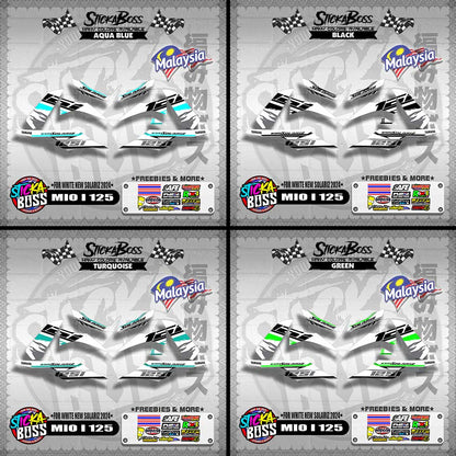 MIO I 125 MALAYSIAN DECALS ( FOR WHITE NEW SOLARIZ 2024 )【WITH FREEBIES】