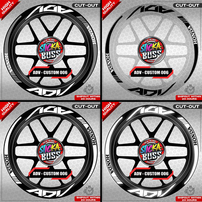 ADV 150 / 160 MAG STICKER SET ( 2 MAGS ) - CUSTOM 006 | VINYL WATERPROOF CUT-OUT DECALS