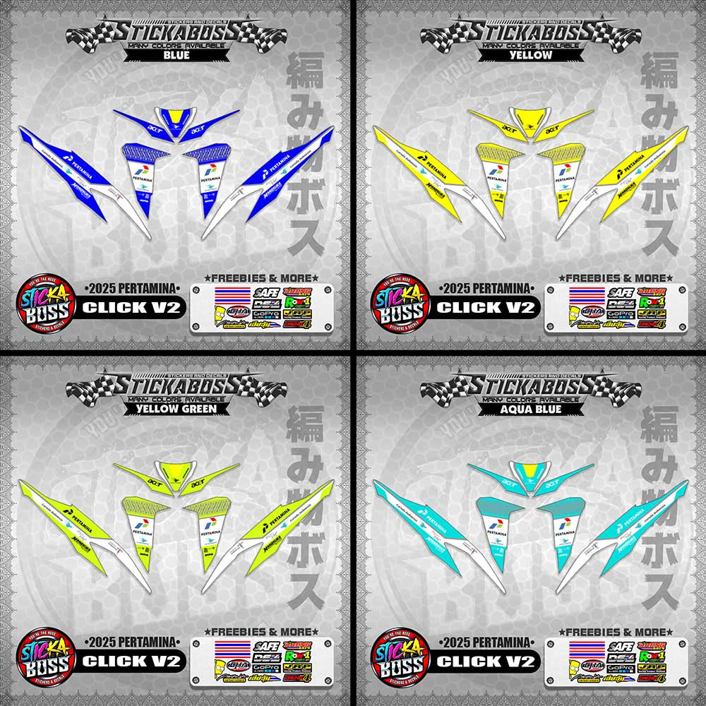 CLICK V2 STICKER DECALS ( 2025 PERTAMINA )【WITH FREEBIES】