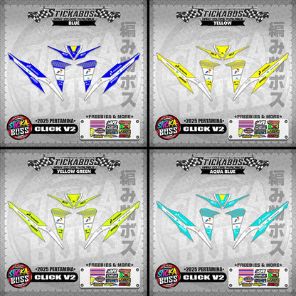 CLICK V2 STICKER DECALS ( 2025 PERTAMINA )【WITH FREEBIES】