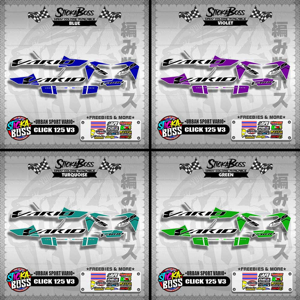 CLICK 125 V3 DECALS ( URBAN SPORT VARIO )【WITH FREEBIES】