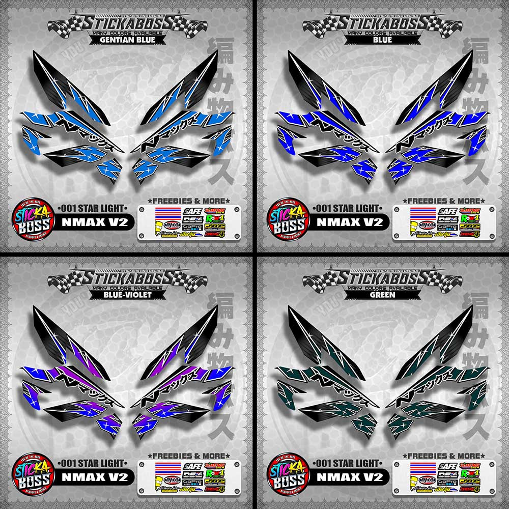 NMAX V2 STICKER DECALS ( 001 STAR LIGHT )【WITH FREEBIES】
