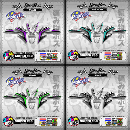 SNIPER 150 DECALS ( 2023 Y15ZR DESIGN )【WITH FREEBIES】