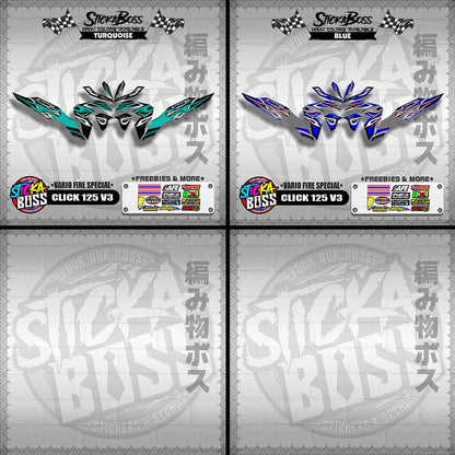 CLICK 125 V3 DECALS ( VARIO FIRE SPECIAL )【WITH FREEBIES】