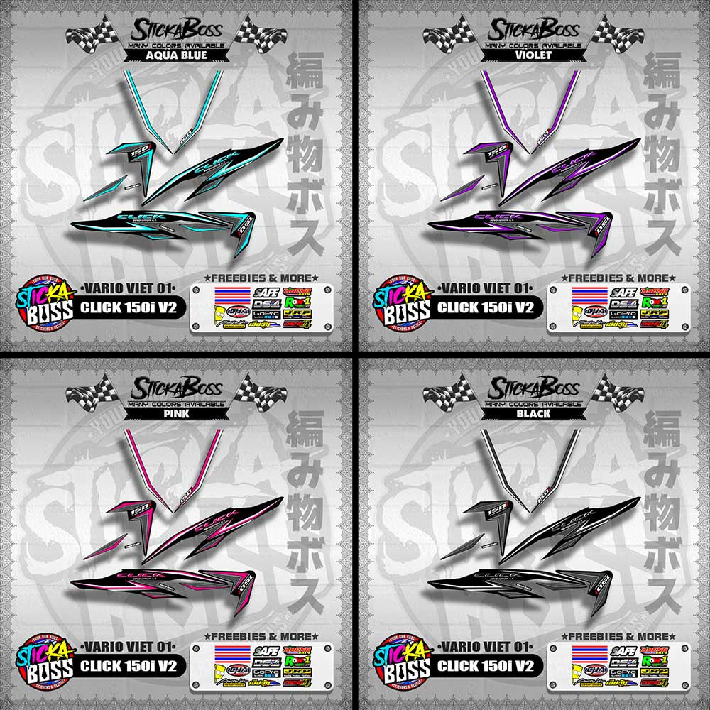 CLICK 150i V2 DECALS ( VARIO VIET 01 )【WITH FREEBIES】