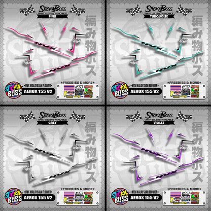 AEROX 155 V2 DECALS ( NVX MALAYSIAN FLOWER )【WITH FREEBIES】