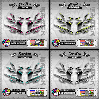 AEROX 155 V2 MALAYSIAN CONCEPT DECALS ( SHARP STRIPPING MODIFIED )【WITH FREEBIES】