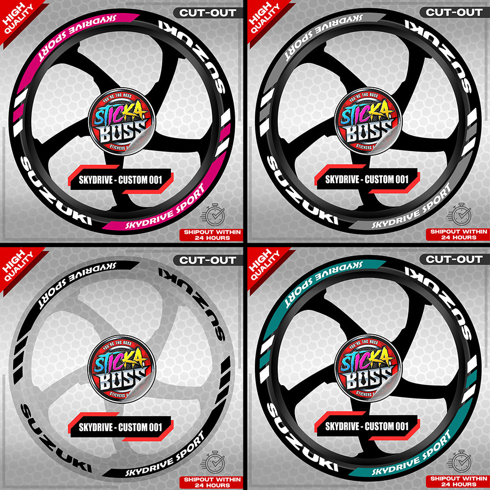 SKYDRIVE SPORT MAG STICKER SET  ( 2 MAGS ) - CUSTOM 001 | VINYL WATERPROOF CUT-OUT DECALS