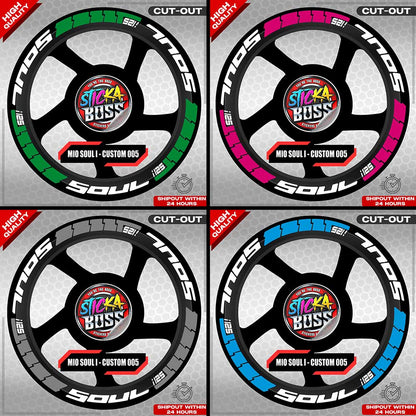 MIO SOUL I 125 MAG STICKER SET ( 2 MAGS ) - CUSTOM 005 | VINYL WATERPROOF CUT-OUT DECALS