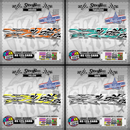 RS 125 CARB THAI DECALS ( SONIC DESIGNS )【WITH FREEBIES】