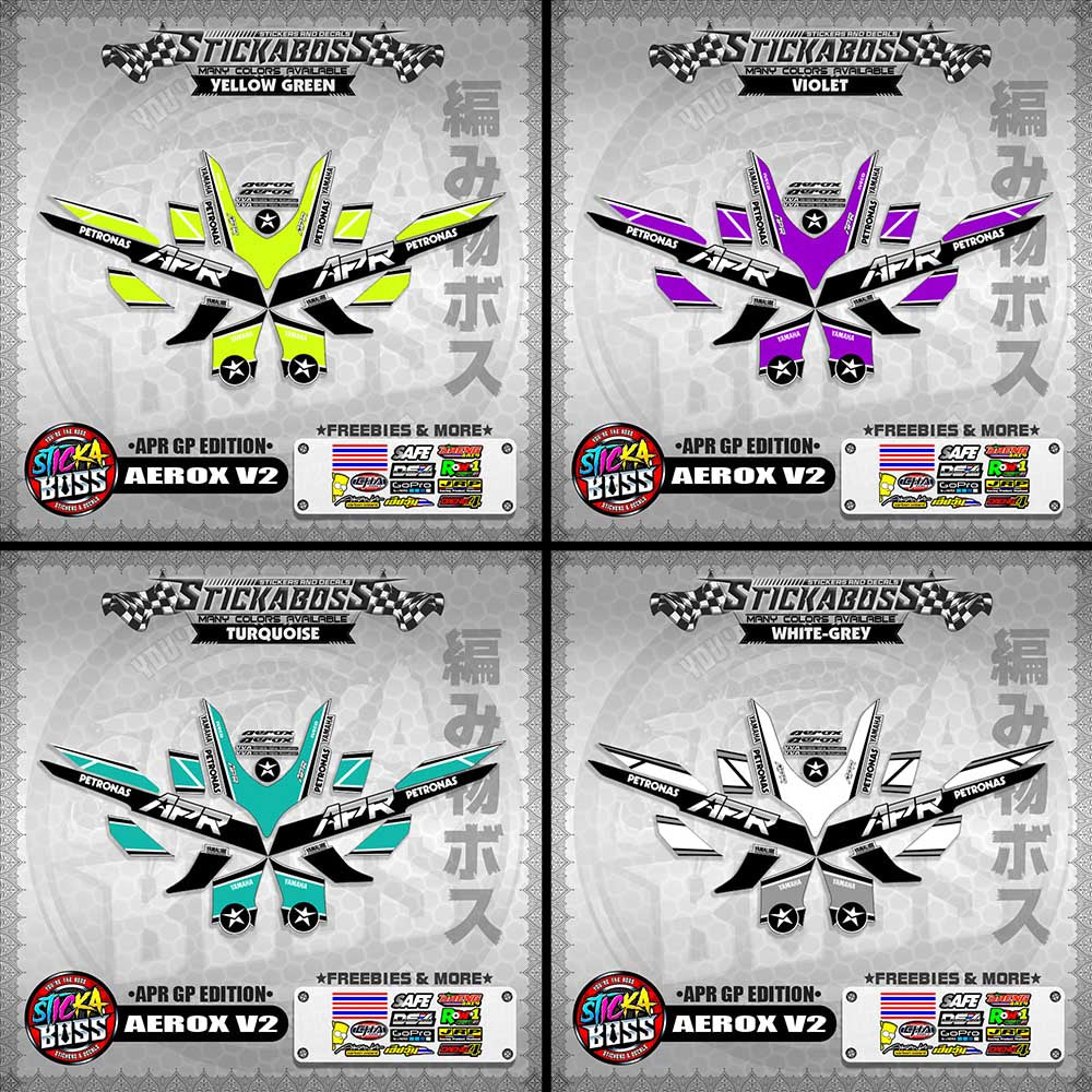 AEROX V2 STICKER DECALS ( APR GP EDITION )【WITH FREEBIES】