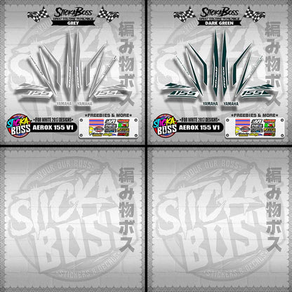 AEROX 155 V1 STOCK DECALS ( FOR WHITE 2017 DESIGNS ) 【WITH FREEBIES】
