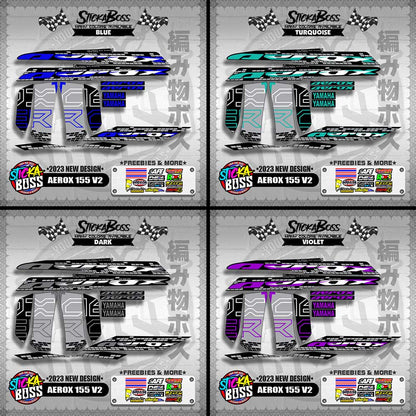 AEROX 155 V2 MALAYSIAN DECALS ( 2023 NEW DESIGN )【WITH FREEBIES】