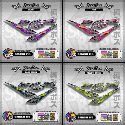 SMASH 115 DECALS ( NEW HOTWHEELS DESIGN )【WITH FREEBIES】