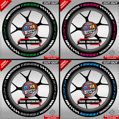 CLICK 125 / 150 / 160 MAGS STICKER SET  ( 2 MAGS ) - CUSTOM 005 | VINYL WATERPROOF CUT-OUT DECALS