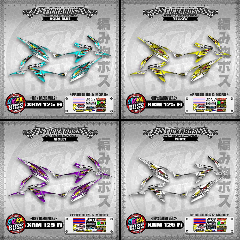 Honda XRM 125 Fi Decals - (JRP x DAENG VER.2)【PREMIUM GLOSSY LAMINATED】