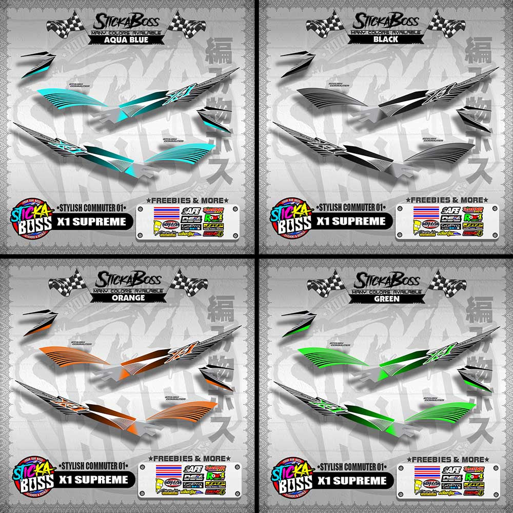 X1 SUPREME DECALS ( STYLISH COMMUTER 01 )【WITH FREEBIES】
